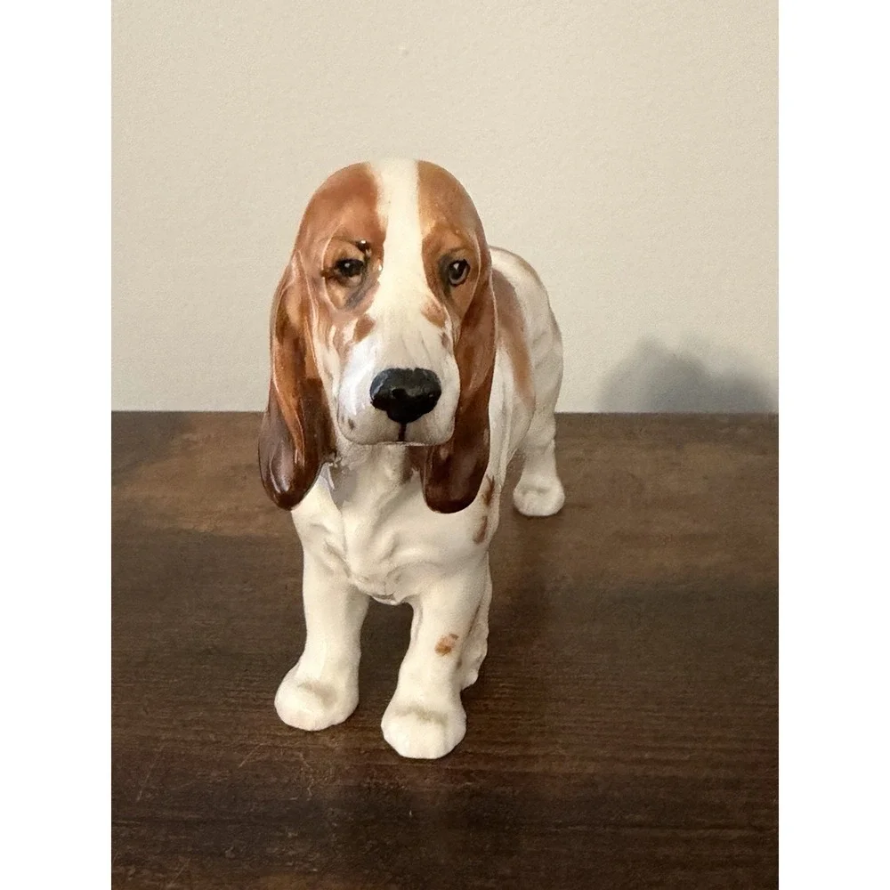 Royal Doulton HN1037 White Red Cocker Spaniel Bone China Dog Figurine England